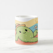 Chill Relaxing Cactus with Hat Mug - Summer Desert コーヒーマグカップ (中央)