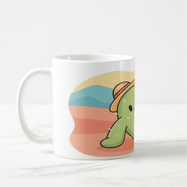 Chill Relaxing Cactus with Hat Mug - Summer Desert コーヒーマグカップ