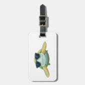 Chill Sea Turtle with Sunglasses ラゲッジタグ (正面縦)