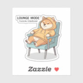 Chill Shiba Lounge Mode Sticker Funny Relaxed Dog シール (シート)