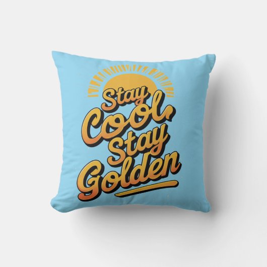 Chill & Shine - 'Stay, クールStay Golden クッション (正面)