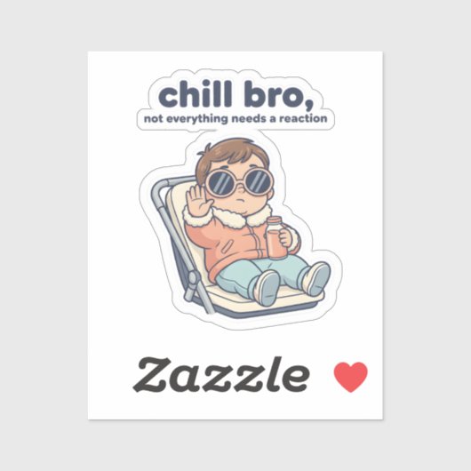 Chill Sis Funny Baby Sticker – Low Battery Mode シール (シート)