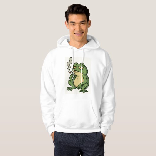 Chill Smoking Frog Hoodie パーカ (正面フル)