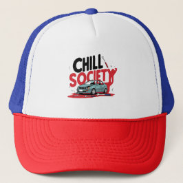Chill Society おもしろい Car Repair Broken Vehicle Typo キャップ