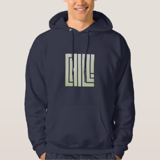 Chill - Soft Green on Blue Edition パーカ