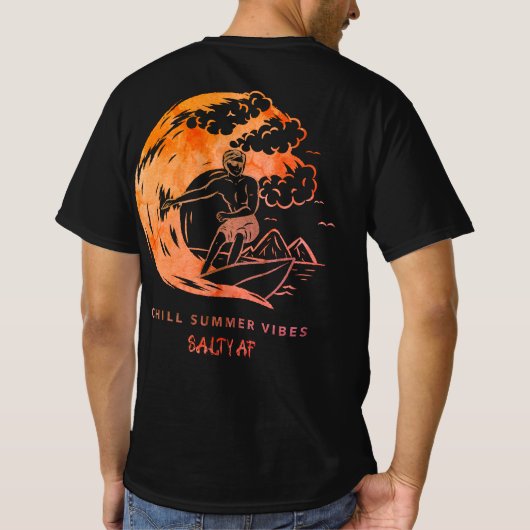 Chill Summer Vibes Fire by Salty AF Tシャツ (裏面)