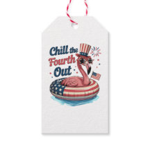 Chill The Fourth Out Funny 4th of July Flamingo