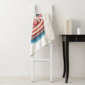 Chill The Fourth Out Funny 4th of July Flamingo シェルパブランケット (インサイチュ)