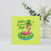 Chill The Shamrocks Out Funny St Patrick’s Day カード (スタンド正面)