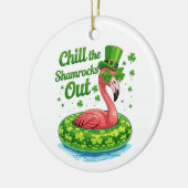 Chill The Shamrocks Out Funny  St Patrick’s Day セラミックオーナメント (左)