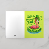 Chill The Shamrocks Out Funny  St Patrick’s Day 箔シーズンカード (外側レイダウン)