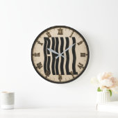 Chill Typography Modern Minimalist ラージ壁時計 (ホーム)