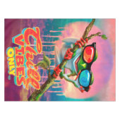 Chill Vibes Frog 3D Glasses |  Frog Fleece Blanket テーブルクロス (正面(横))