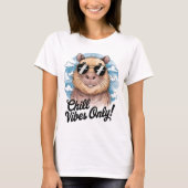 Chill Vibes Only - Capybara Coolness Tシャツ (正面)