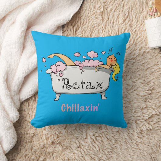 Chill Vibes Only – Relax Bathtub クッション (ブランケット)
