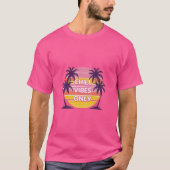 Chill Vibes Only Tシャツ - レトロサンセット 80年代Vaporwave (正面)