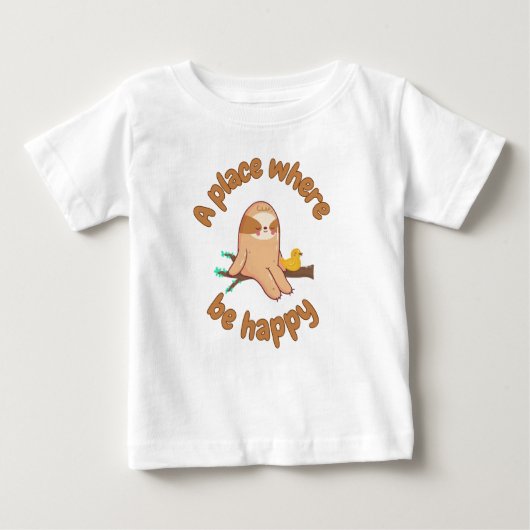 Chill Vibes: Sloth Life Goals! ベビーTシャツ (正面)