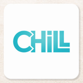 Chill Zen Minimalist Graphic Tee | Meditation Yoga スクエアペーパーコースター