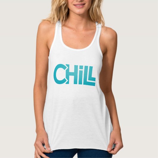 Chill Zen Minimalist Graphic Tee | Meditation Yoga タンクトップ (正面)