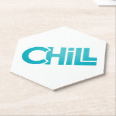 Chill Zen Minimalist Graphic Tee | Meditation Yoga ペーパーコースター (アングル)