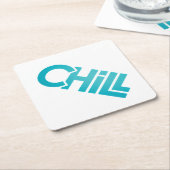 Chill Zen Minimalist Graphic Tee | Meditation Yoga ペーパーコースター (アングル)