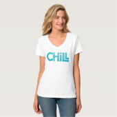 Chill Zen Minimalist Graphic Tee | Meditation Yoga Tシャツ (正面フル)