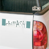 chillASHのバンパーステッカー バンパーステッカー (トラック上)