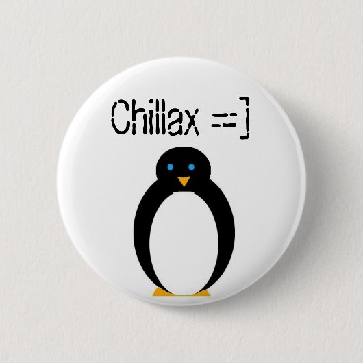 chillaxのペンギン 缶バッジ (正面)