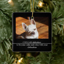 CHILLAX definition calm relax chihuahua photo text