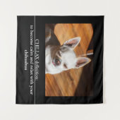 CHILLAX definition calm relax chihuahua photo text タペストリー (正面(横))