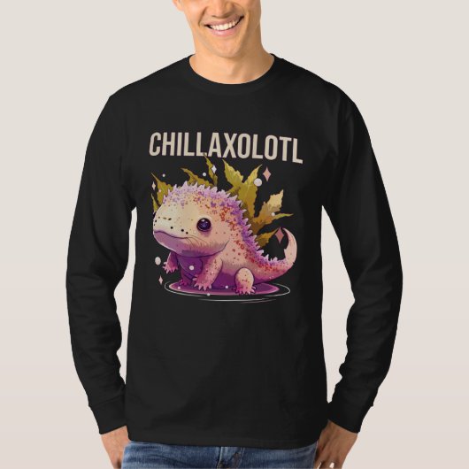 Chillaxolotl Axolotl Amphibian Mexican Walking Fi Tシャツ (正面)