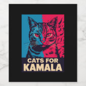 Chilless Cat LadyがKamala Harris 2024に投票 ワインラベル (シングルラベル)