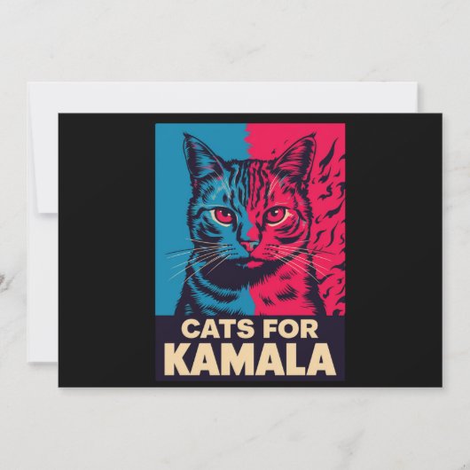 Chilless Cat LadyがKamala Harris 2024に投票 招待状 (正面)