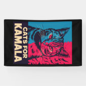 Chilless Cat LadyがKamala Harris 2024に投票 横断幕 (横)