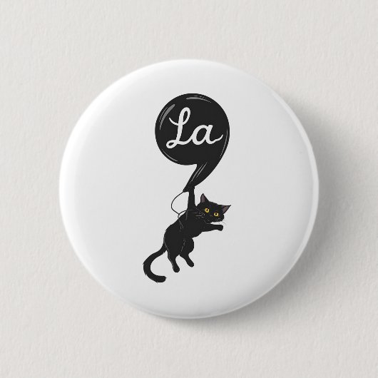 Chilless Cat Lady Comma - La Kamala Harris For Pr 缶バッジ (正面)