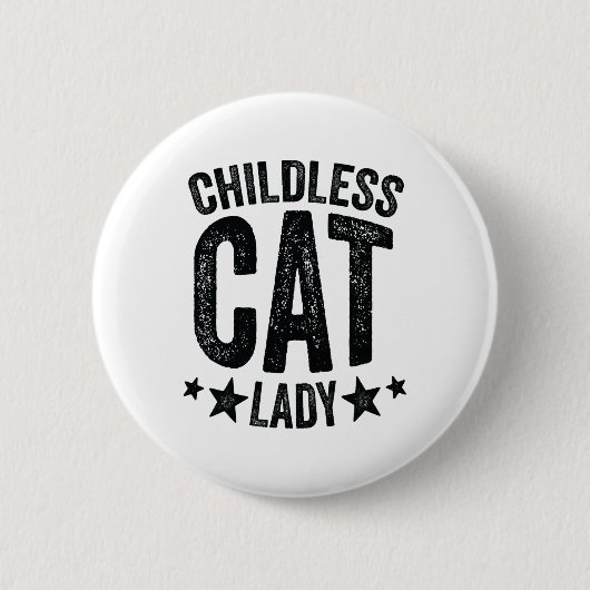 Chilless Cat Lady Comma - La Kamala Harris For Pr 缶バッジ (正面)