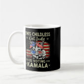 Chilless Cat Lady Is Voting Kamala Harris 2024 2 コーヒーマグカップ (左)