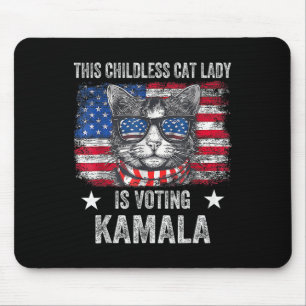 Chilless Cat Lady Is Voting Kamala Harris 2024 Us マウスパッド