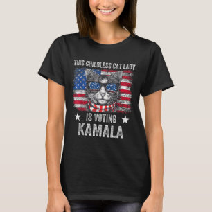 Chilless Cat Lady Is Voting Kamala Harris 2024 Us Tシャツ