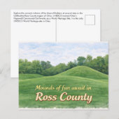 Chillicothe, Ohio Hopewell Ceremonial Earthworks ポストカード (正面/裏面)