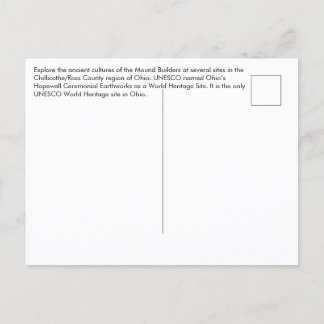 Chillicothe, Ohio Hopewell Ceremonial Earthworks ポストカード