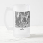 Chillinのフレンチ・ブルドッグのマグ フロストグラスビールジョッキ (左)