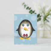 Chillinのペンギンの垂直郵便はがき ポストカード (スタンド正面)