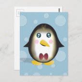 Chillinのペンギンの垂直郵便はがき ポストカード (正面/裏面)