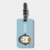 Chillinのペンギンの荷物のラベル ラゲッジタグ (正面縦)