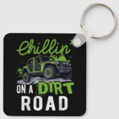 Chillin'の未舗装の道路の側にサイドutvオフロード キーホルダー (裏面)