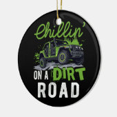 Chillin'の未舗装の道路の側にサイドutvオフロード セラミックオーナメント (左)