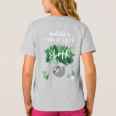 Chillinは怠惰の熱帯花柄を好みます Tシャツ (裏面)