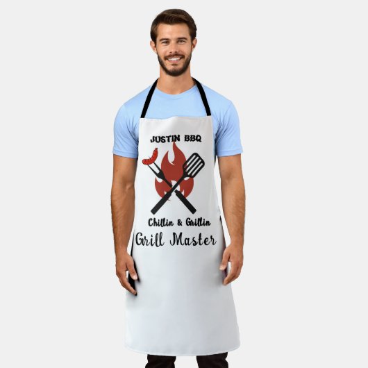 Chillin & Grillin personalized gift for dad . エプロン (着用した状態)