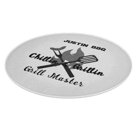 Chillin & Grillin personalized gift for dad .  カッティングボード (角)